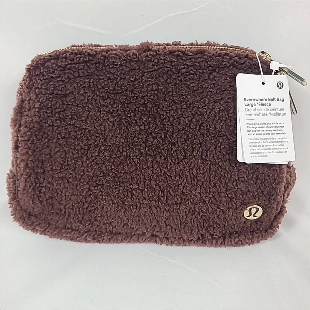Lululemon Athletica Brown Faux Fur Belt Bag- NWT